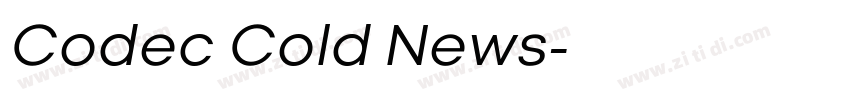 Codec Cold News字体转换